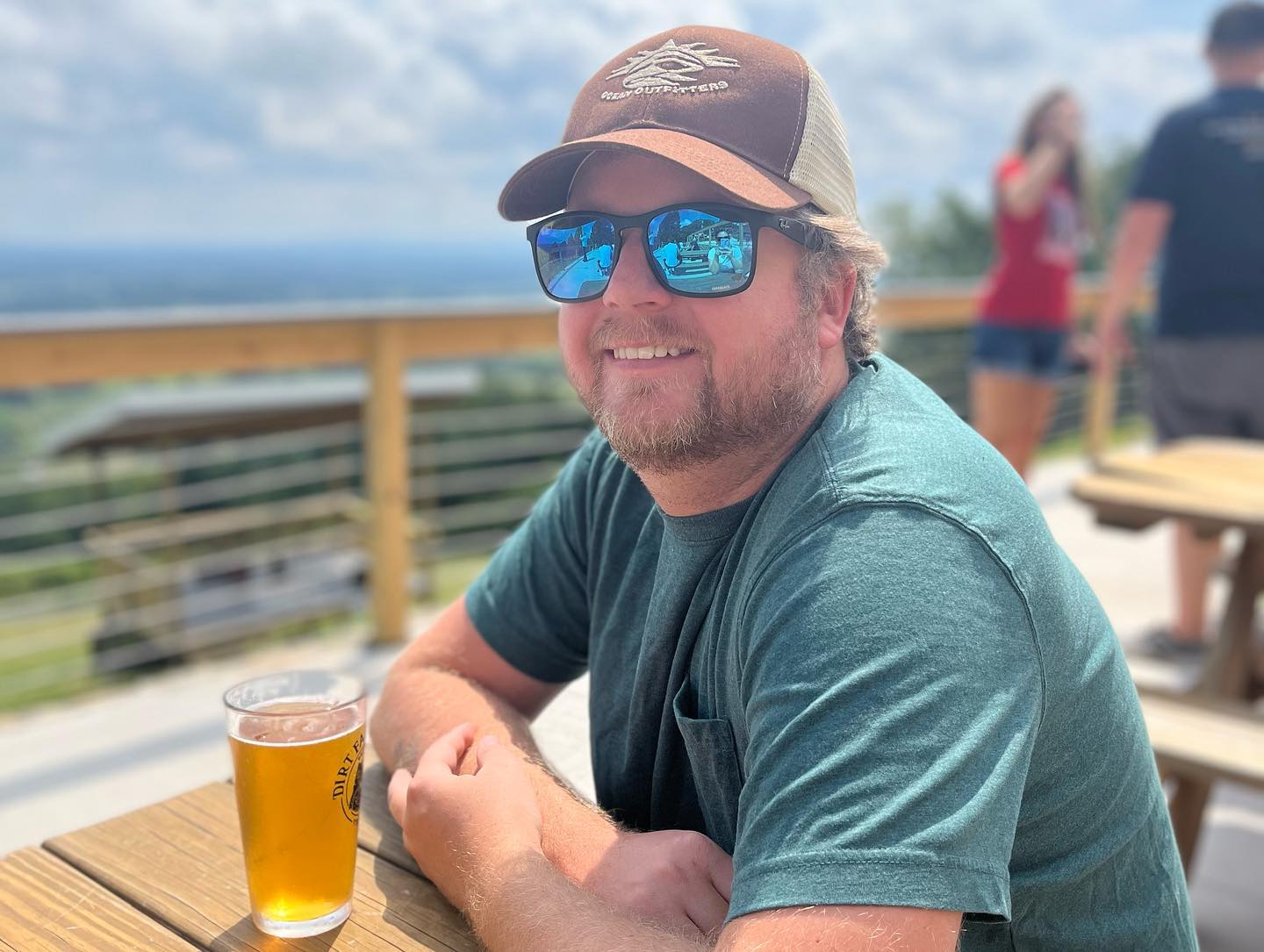 Me Enjoying Dirt Farm Brewery